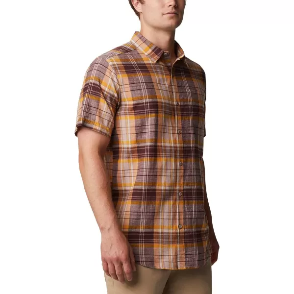 Columbia Mens Under Exposure Yarn Dye Short Sleeve ShirtRed Lodge Madras