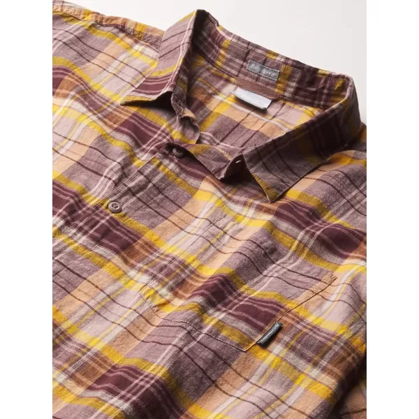 Columbia Mens Under Exposure Yarn Dye Short Sleeve ShirtRed Lodge Madras