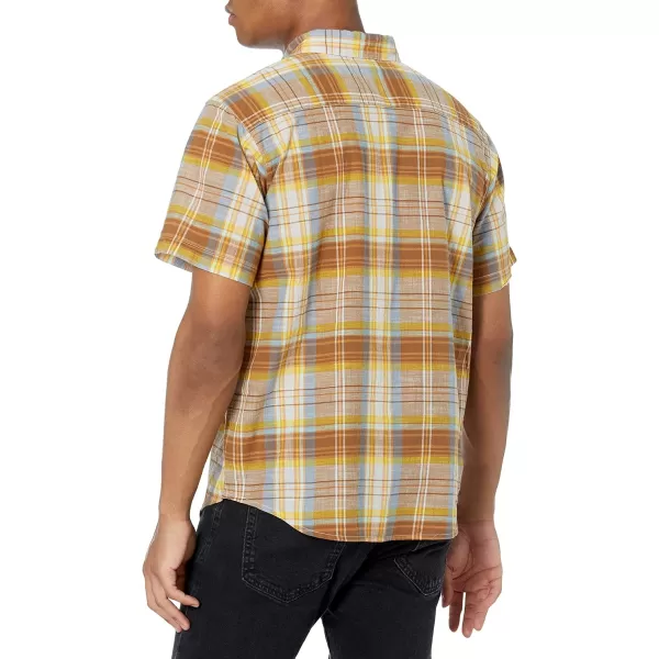 Columbia Mens Under Exposure Yarn Dye Short Sleeve ShirtWalnut Madras