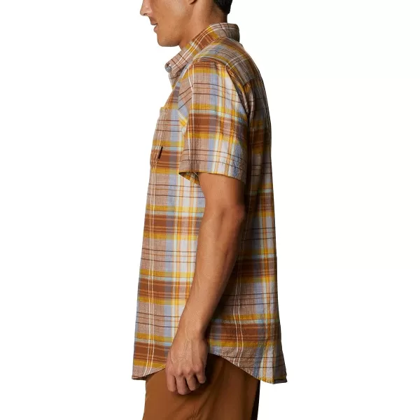 Columbia Mens Under Exposure Yarn Dye Short Sleeve ShirtWalnut Madras