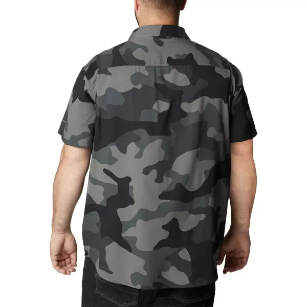 Columbia Mens Utilizer Printed Woven Short SleeveBlack Mod Camo