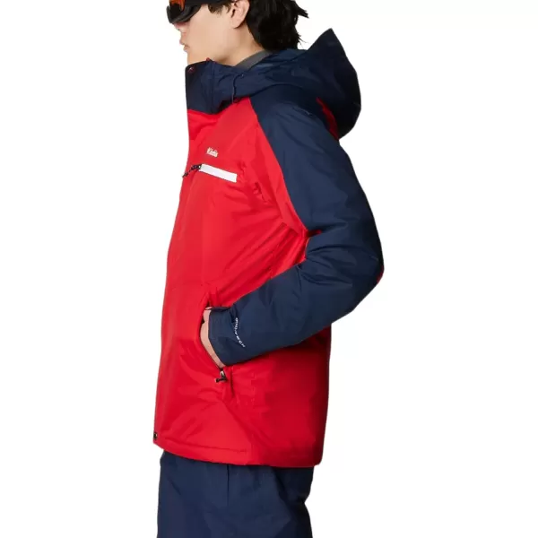 Columbia Mens Valley Point JacketMountain RedCollegiate Navy