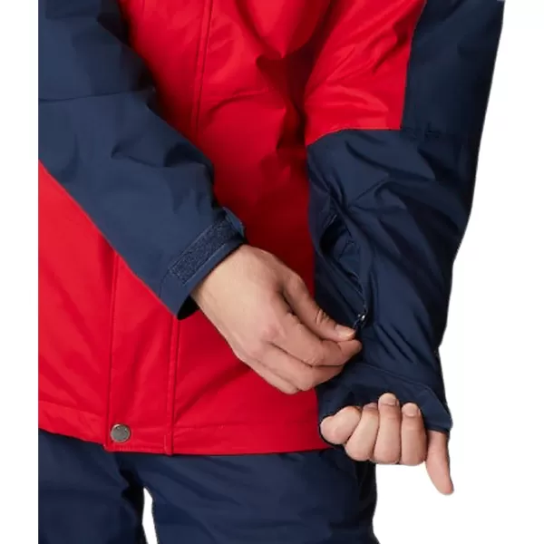 Columbia Mens Valley Point JacketMountain RedCollegiate Navy