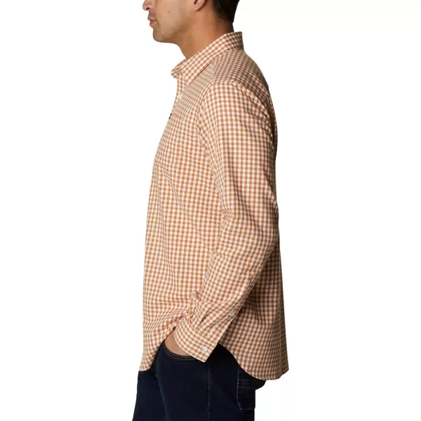 Columbia Mens Vapor Ridge Iii Long Sleeve ShirtCanyon Gold Gingham