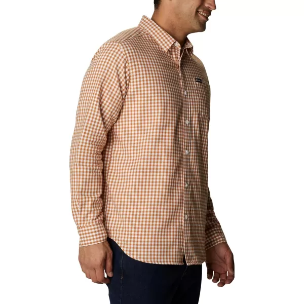 Columbia Mens Vapor Ridge Iii Long Sleeve ShirtCanyon Gold Gingham