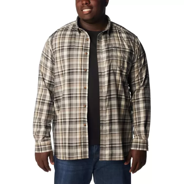 Columbia Mens Vapor Ridge Iii Long Sleeve ShirtCity Grey Bright Bold Plaid