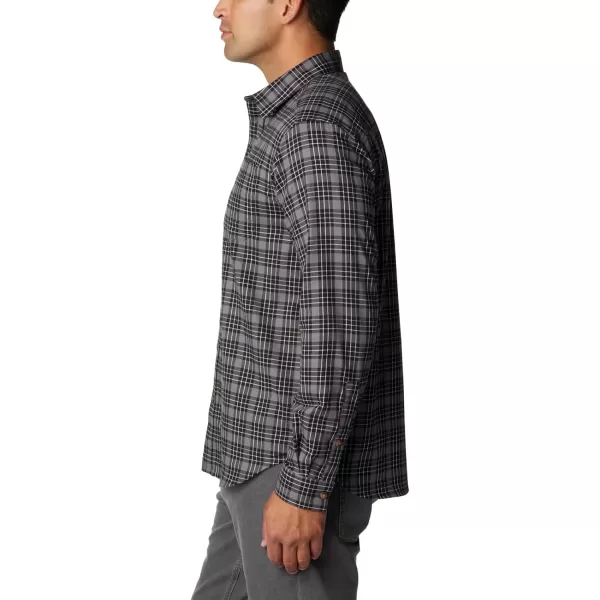 Columbia Mens Vapor Ridge Iii Long Sleeve ShirtCity Grey Plaid Gradient