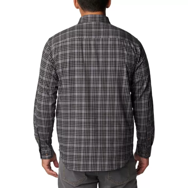 Columbia Mens Vapor Ridge Iii Long Sleeve ShirtCity Grey Plaid Gradient