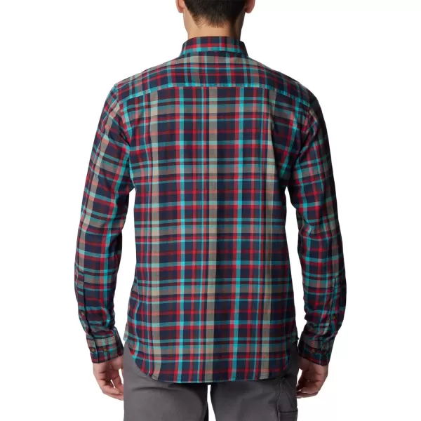 Columbia Mens Vapor Ridge Iii Long Sleeve ShirtCollegiate Navy Bright Bold Plaid