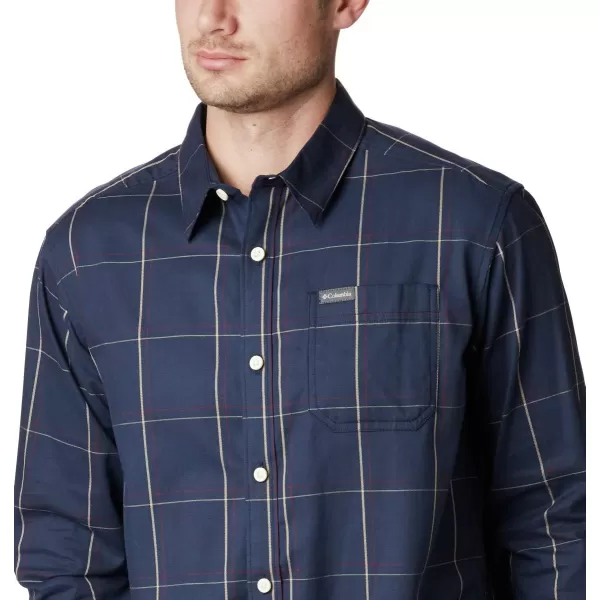 Columbia Mens Vapor Ridge Iii Long Sleeve ShirtCollegiate Navy Large Grid