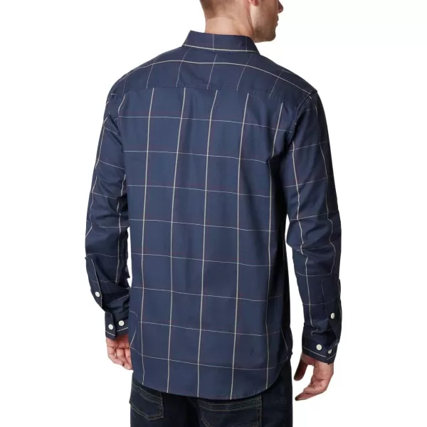 Columbia Mens Vapor Ridge Iii Long Sleeve ShirtCollegiate Navy Large Grid