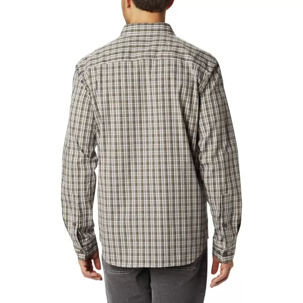 Columbia Mens Vapor Ridge Iii Long Sleeve ShirtDark Stone Mini Check