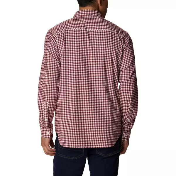 Columbia Mens Vapor Ridge Iii Long Sleeve ShirtRed Jasper Gingham