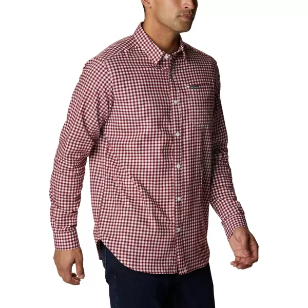 Columbia Mens Vapor Ridge Iii Long Sleeve ShirtRed Jasper Gingham