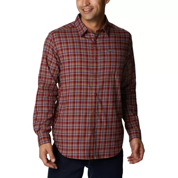 Columbia Mens Vapor Ridge Iii Long Sleeve ShirtRed Jasper Mini Multi Check