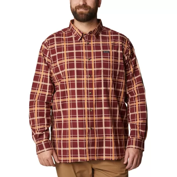 Columbia Mens Vapor Ridge Iii Long Sleeve ShirtRed Jasper Tartan