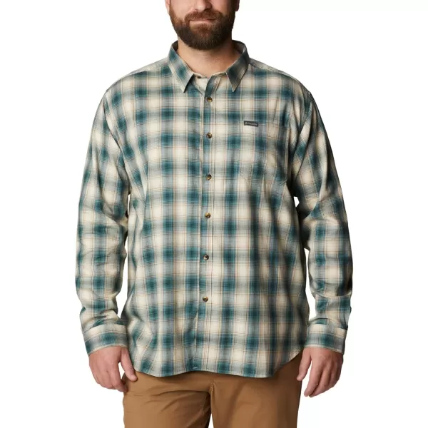 Columbia Mens Vapor Ridge Iii Long Sleeve ShirtSpruce Small Ombre