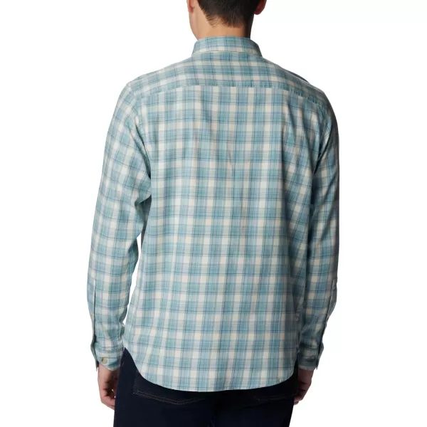 Columbia Mens Vapor Ridge Iii Long Sleeve ShirtStone Blue Plaid Gradient