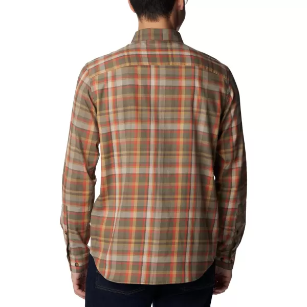 Columbia Mens Vapor Ridge Iii Long Sleeve ShirtStone Green Bright Bold Plaid