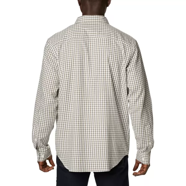 Columbia Mens Vapor Ridge Iii Long Sleeve ShirtStone Green Gingham