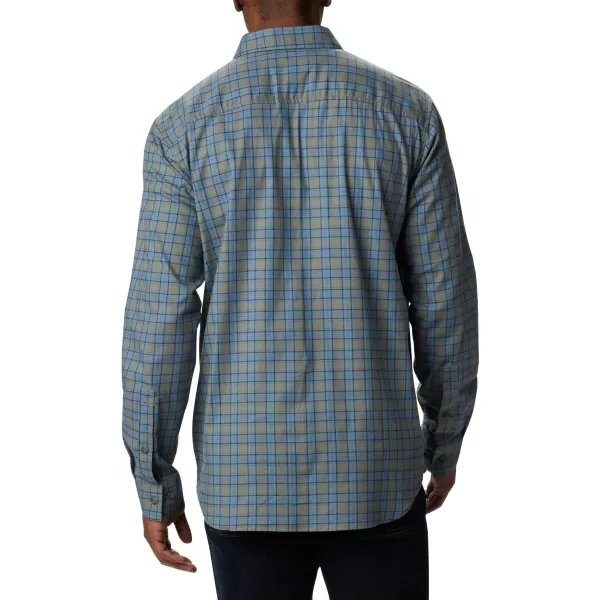 Columbia Mens Vapor Ridge Iii Long Sleeve ShirtStone Green Plaid