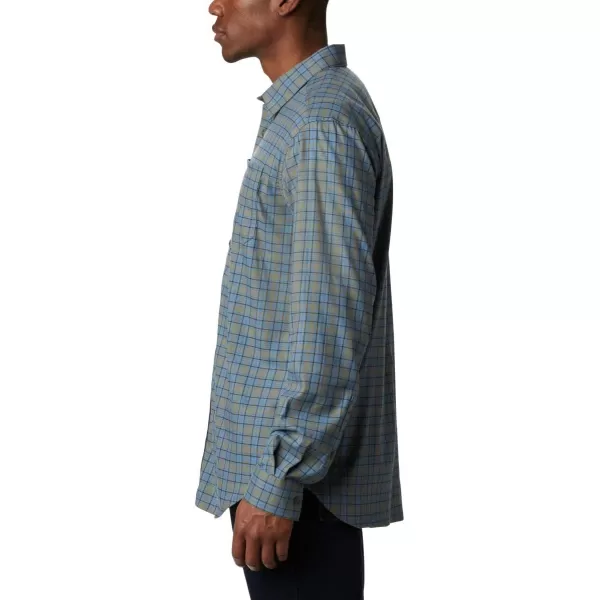 Columbia Mens Vapor Ridge Iii Long Sleeve ShirtStone Green Plaid