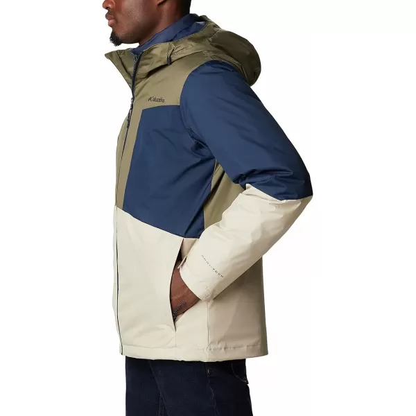 Columbia Mens Wallowa Park Interchange JacketAncient FossilStone GreenCollegiate Navy