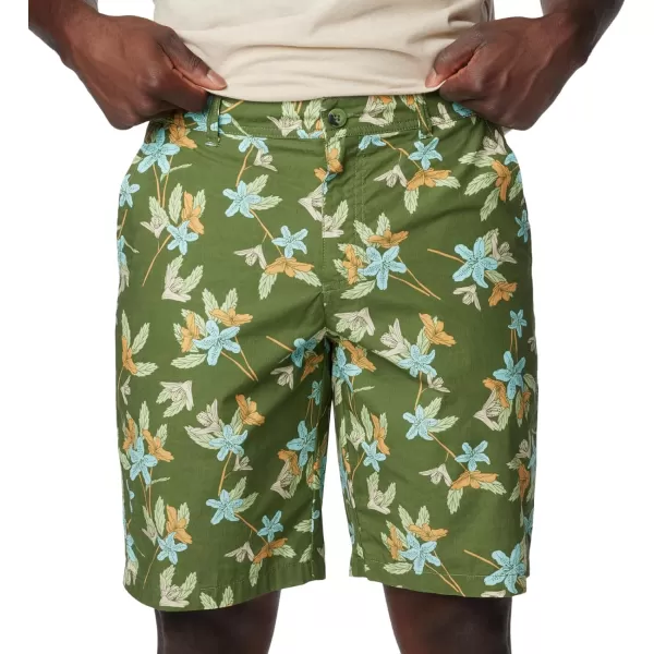 Columbia Mens Washed Out Printed ShortCanteen Tiger Lilies