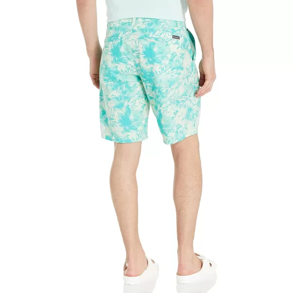 Columbia Mens Washed Out Printed ShortIce Green Sketchy Paradise