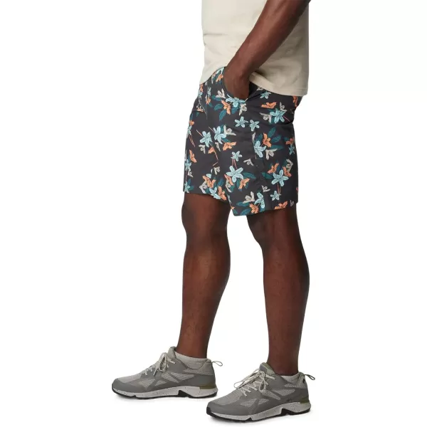 Columbia Mens Washed Out Printed ShortShark Tiger Lilies