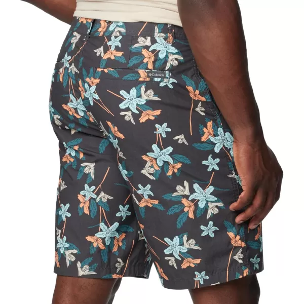 Columbia Mens Washed Out Printed ShortShark Tiger Lilies