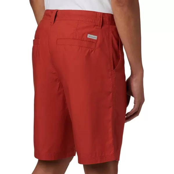 Columbia Mens Washed Out Short Cotton Classic FitCarnelian Red