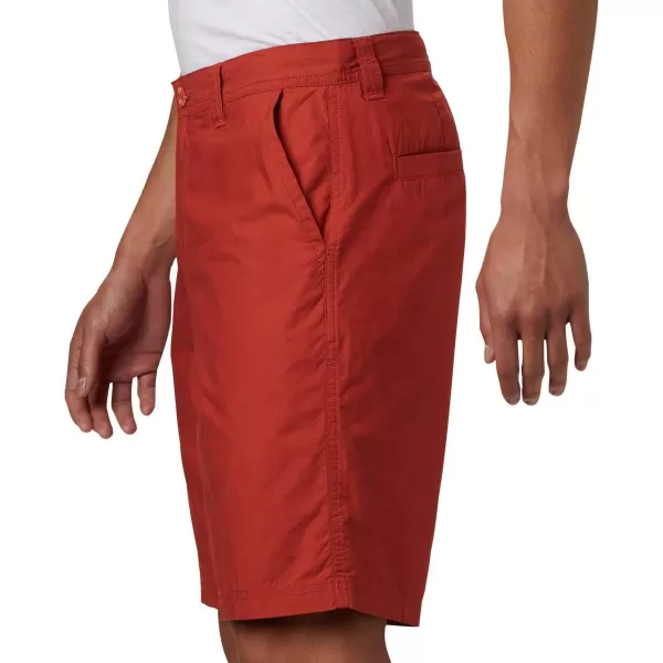 Columbia Mens Washed Out Short Cotton Classic FitCarnelian Red