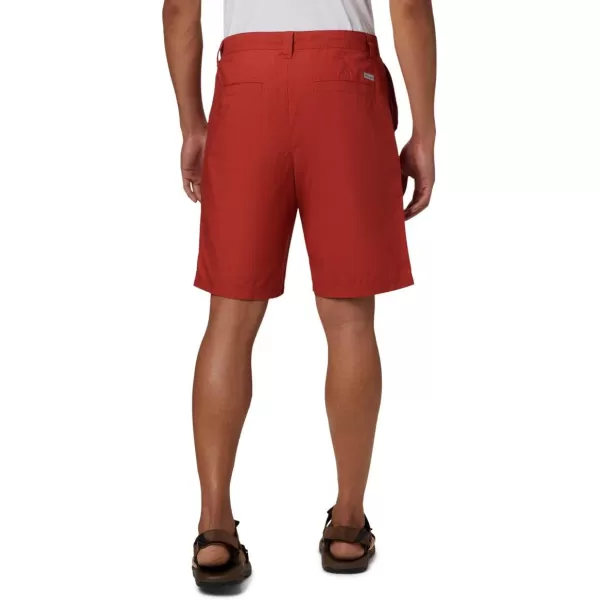 Columbia Mens Washed Out Short Cotton Classic FitCarnelian Red