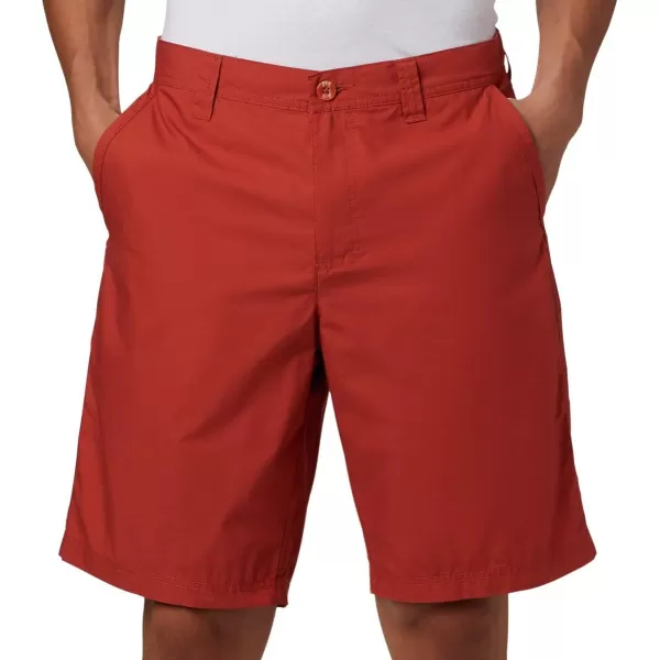 Columbia Mens Washed Out Short Cotton Classic FitCarnelian Red