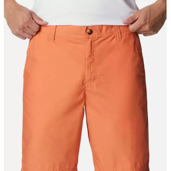 Columbia Mens Washed Out Short Cotton Classic FitDesert Orange