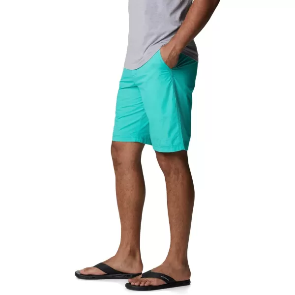 Columbia Mens Washed Out Short Cotton Classic FitElectric Turquoise