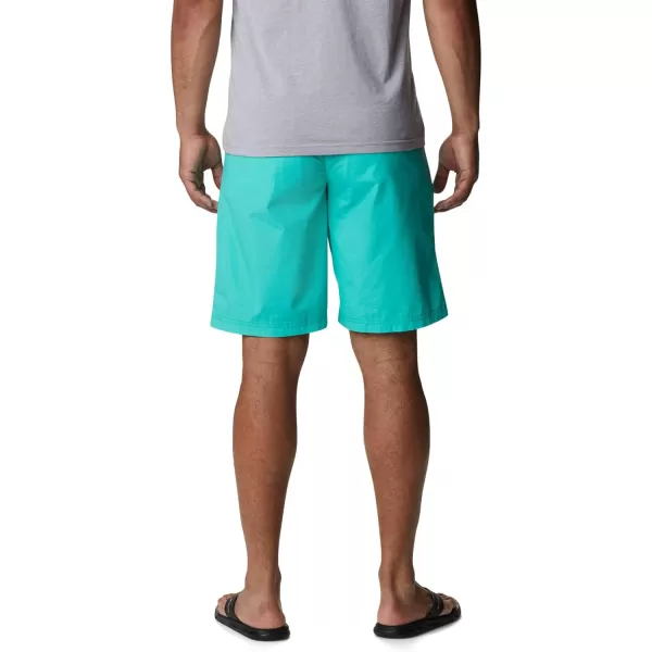 Columbia Mens Washed Out Short Cotton Classic FitElectric Turquoise