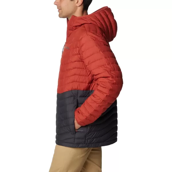 Columbia Mens Westridge Down Hooded JacketShark Warp Red