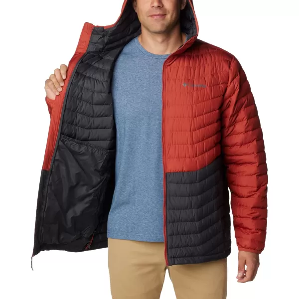 Columbia Mens Westridge Down Hooded JacketShark Warp Red