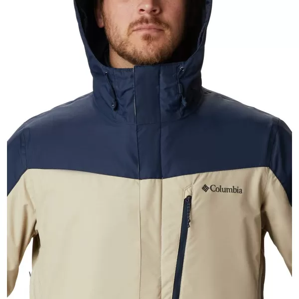 Columbia Mens Whirlibird IV Interchange Jacket Waterproof  BreathableAncient FossilCollegiate Navy