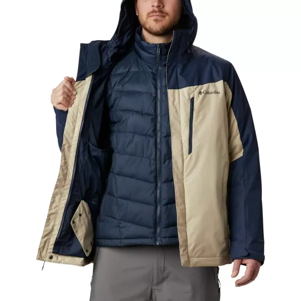 Columbia Mens Whirlibird IV Interchange Jacket Waterproof  BreathableAncient FossilCollegiate Navy