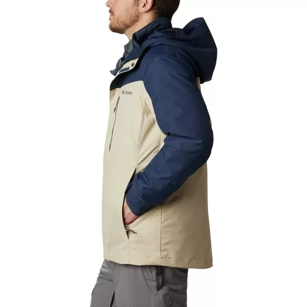 Columbia Mens Whirlibird IV Interchange Jacket Waterproof  BreathableAncient FossilCollegiate Navy