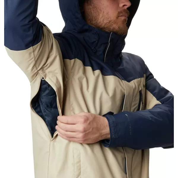 Columbia Mens Whirlibird IV Interchange Jacket Waterproof  BreathableAncient FossilCollegiate Navy