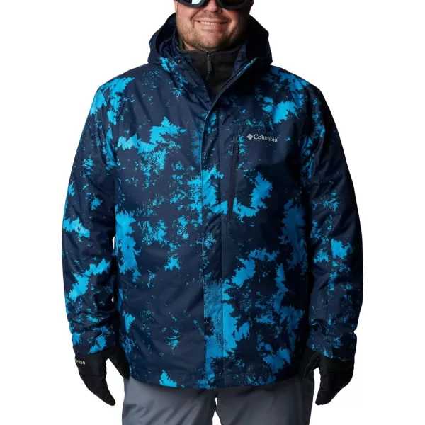 Columbia Mens Whirlibird IV Interchange Jacket Waterproof  BreathableCompass Blue Lookup Print