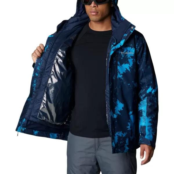 Columbia Mens Whirlibird IV Interchange Jacket Waterproof  BreathableCompass Blue Lookup Print