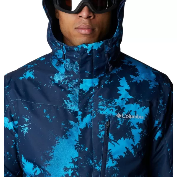 Columbia Mens Whirlibird IV Interchange Jacket Waterproof  BreathableCompass Blue Lookup Print