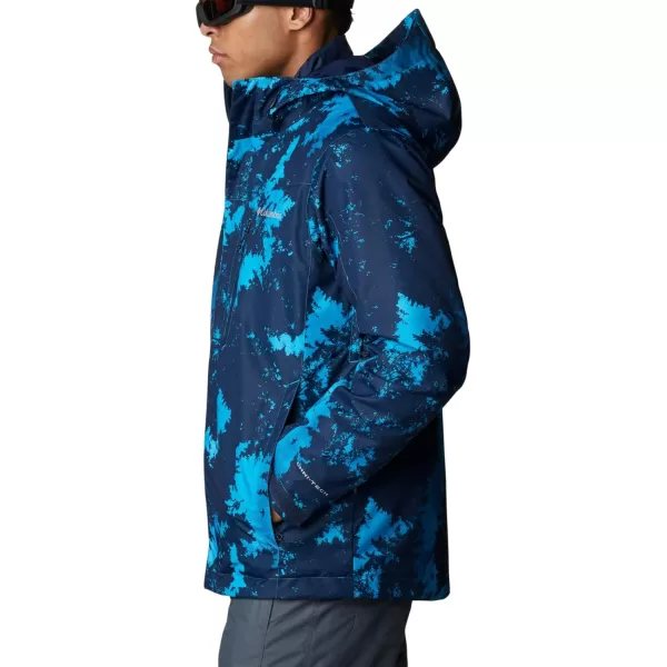 Columbia Mens Whirlibird IV Interchange Jacket Waterproof  BreathableCompass Blue Lookup Print