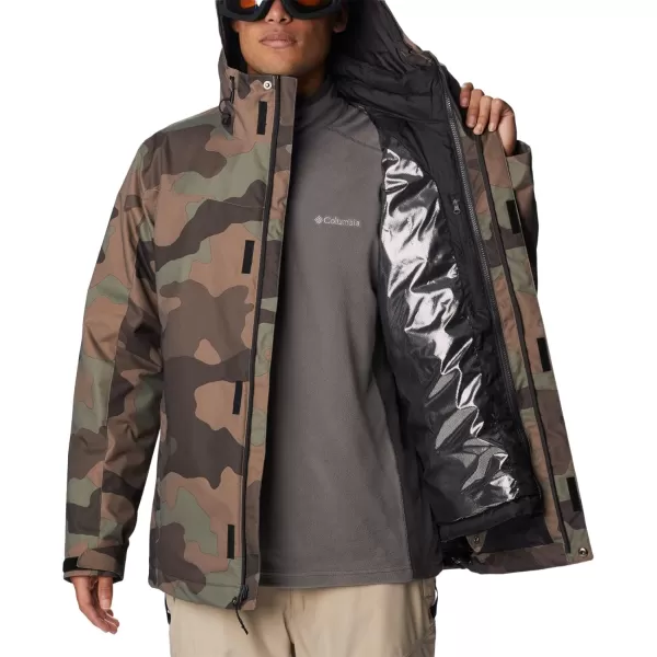 Columbia Mens Whirlibird IV Interchange Jacket Waterproof  BreathableCypress Mod Camo Print