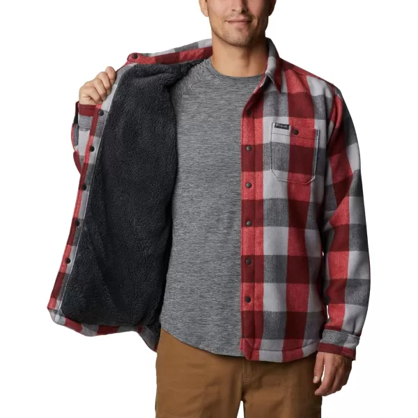 Columbia Mens Windward Ii Shirt JacketMountain Red Dimensional Buffalo